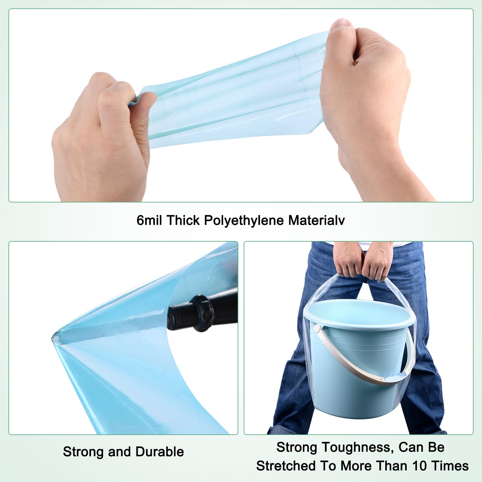 M METERXITY Greenhouse Plastic Sheeting Tape, 6Inch x 164Feet Greenhouse Repair Tape - Image 4