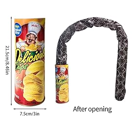 Blppldyci The Potato Chip Snake Can Jump Spring Toy Gift April Fool Day Halloween Party Decoration Jokes in A Gag Prank Large Size (Potato Chip Style)(1pcs)