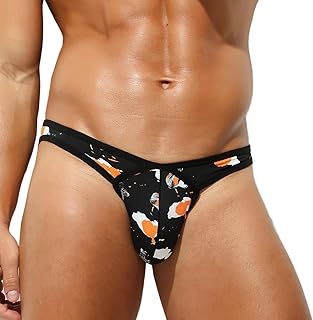 KAREN SPACE Men’s Thong Sexy Underwear Ice Silk Thong Athletic Supporter for Man