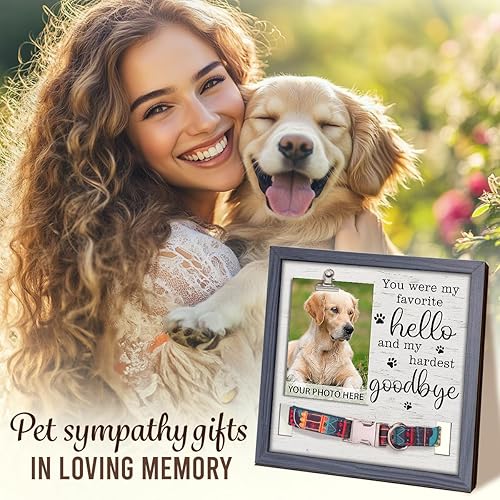 Miniatura 3 de Pawfect House You Were My Favorite Hello and My Hardest Goodbye, marco de fotos conmemorativo para mascotas de 9 x 9 pulgadas, regalos