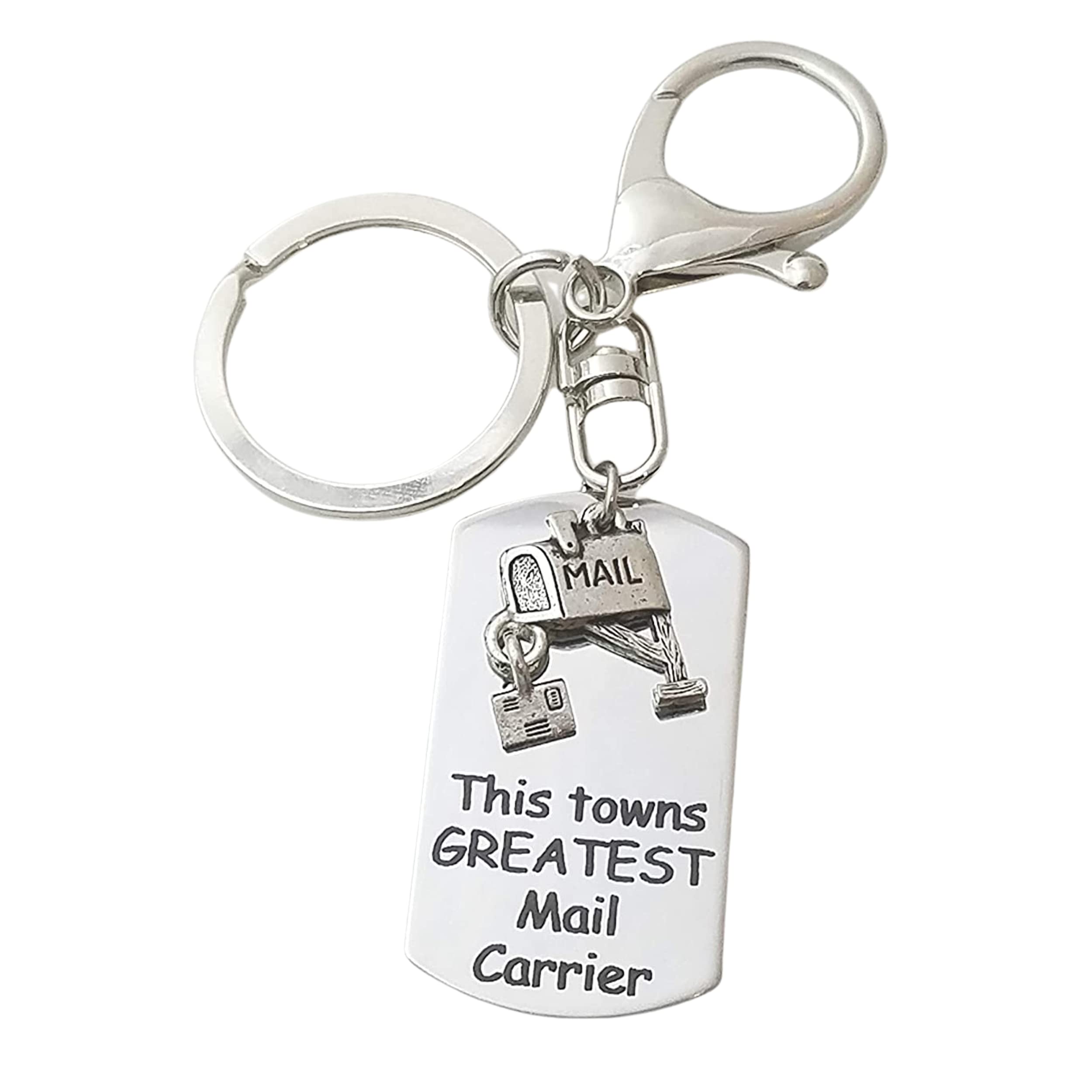 Mail Carrier Metal Engraved Swivel Keychain