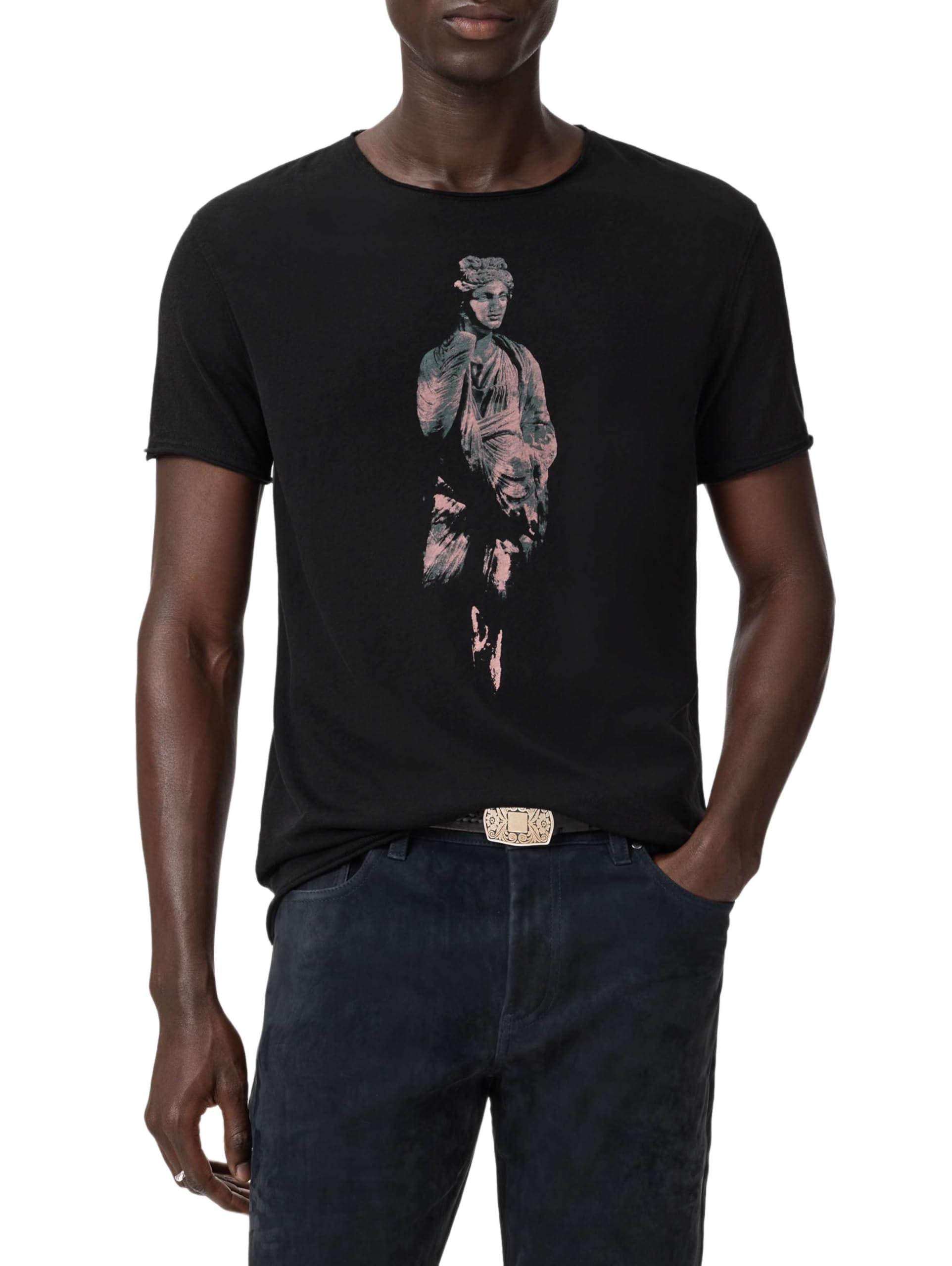 John Varvatos Men's Sculpture Tee, Black
