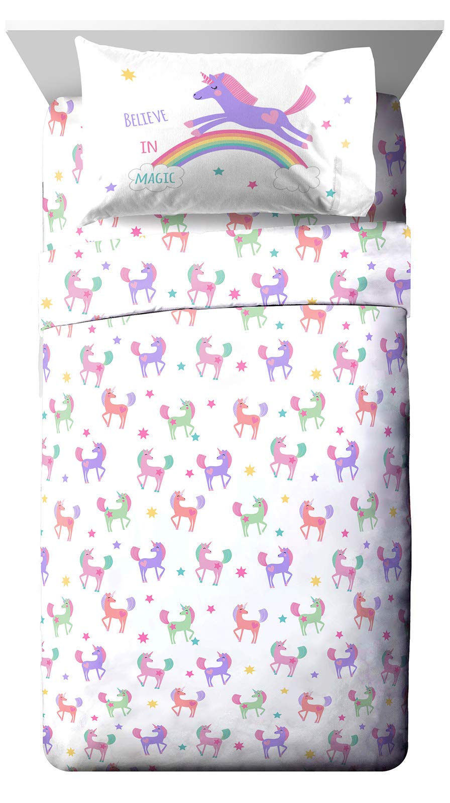 Draps en microfibre grand confort résistant aux lavages pour lit d'enfant