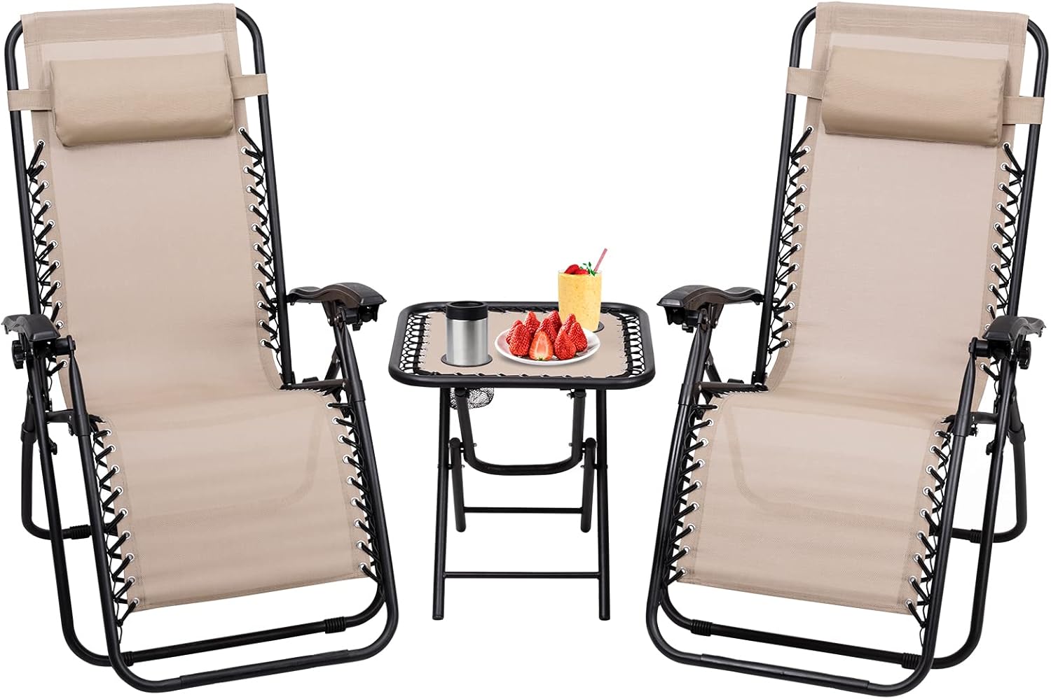 S AFSTAR Zero Gravity Chairs Set of 2, 3 PCS Folding Singapore | Ubuy