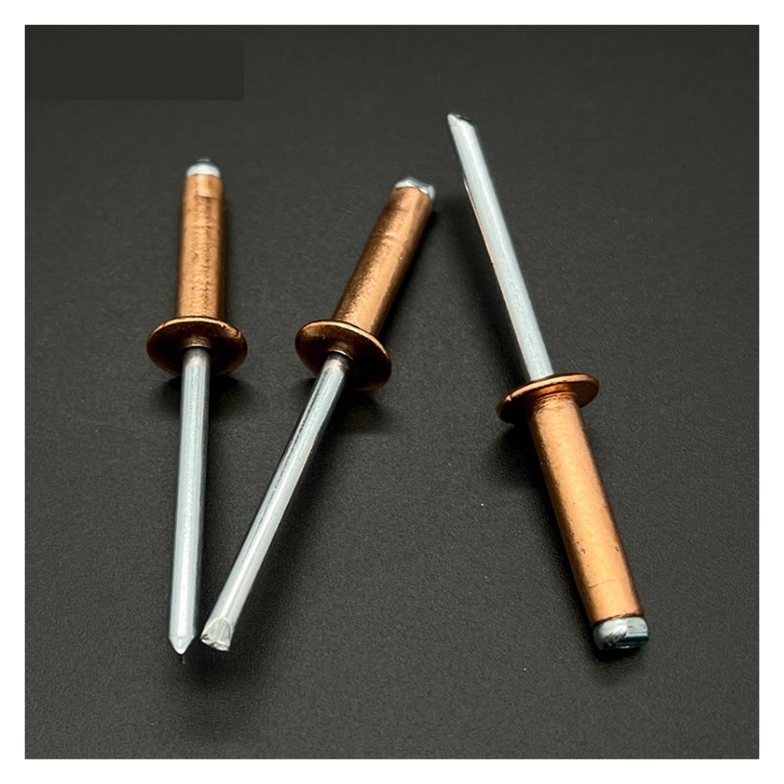 Blindnieten 30/50 Stück Kupfer-Blindnieten, offener Typ mit Kuppelkopf, korrosionsbeständige Bronze-Messing-Nieten(50Pcs,4.8x20 mm)