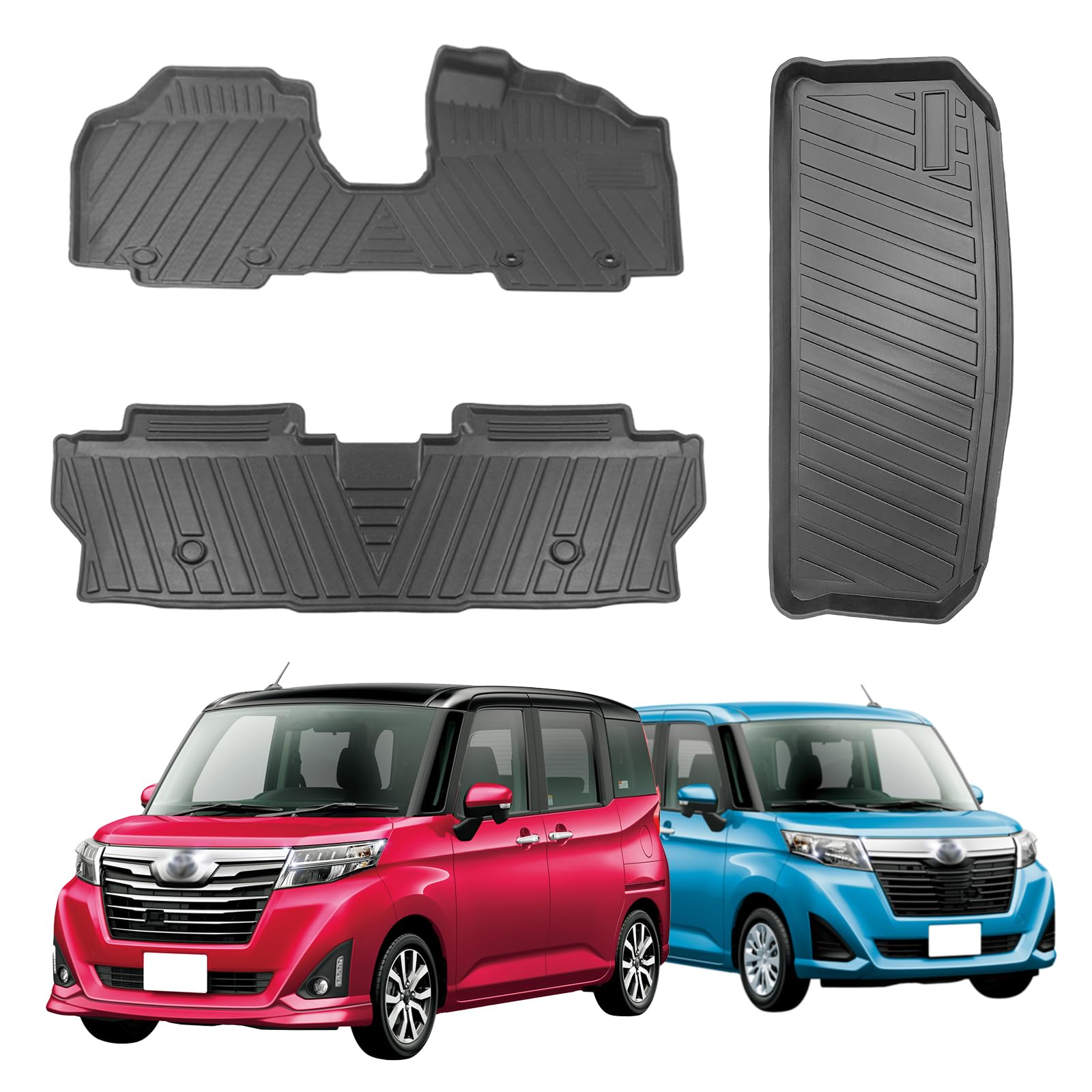 Amazon | 適合新型ルーミー タンク フロアマット1-2列目 +ラゲッジ 
