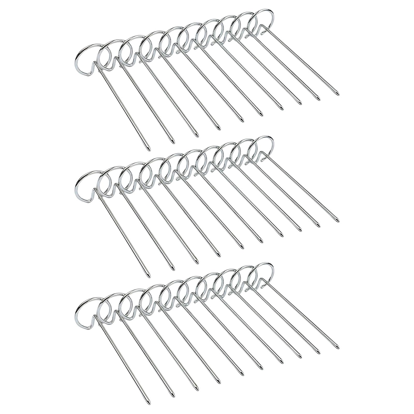 Xinsheinelry 30pcs Stainless Steel Barbecue Skewers Air Fryers Rustproof Oven Vertical Baking Needle Outdoor BBQ Accessories Rustproof BBQ Accessories