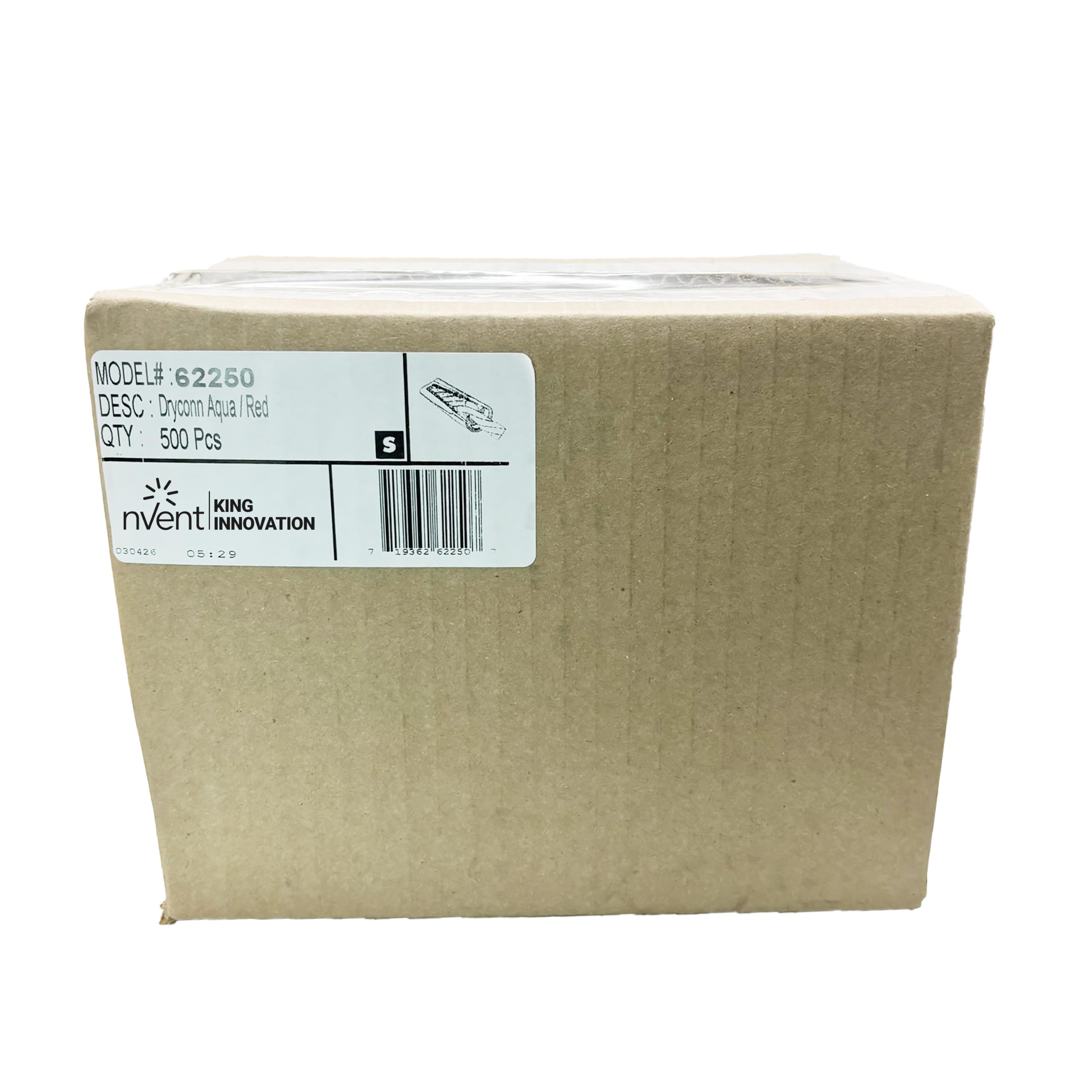 KING INNOVATION 62250 DryConn Series - Conector de cable, paquete de 500, aguamarina/rojo