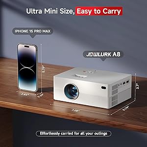 [Electric Focus] Mini Projector with WiFi and Bluetooth, Native 1080P Portable Projector Supported 4K, 15000L Outdoor Projector for Home Theater, Compatible with iOS, Android, TV Stick, HDMI, USB