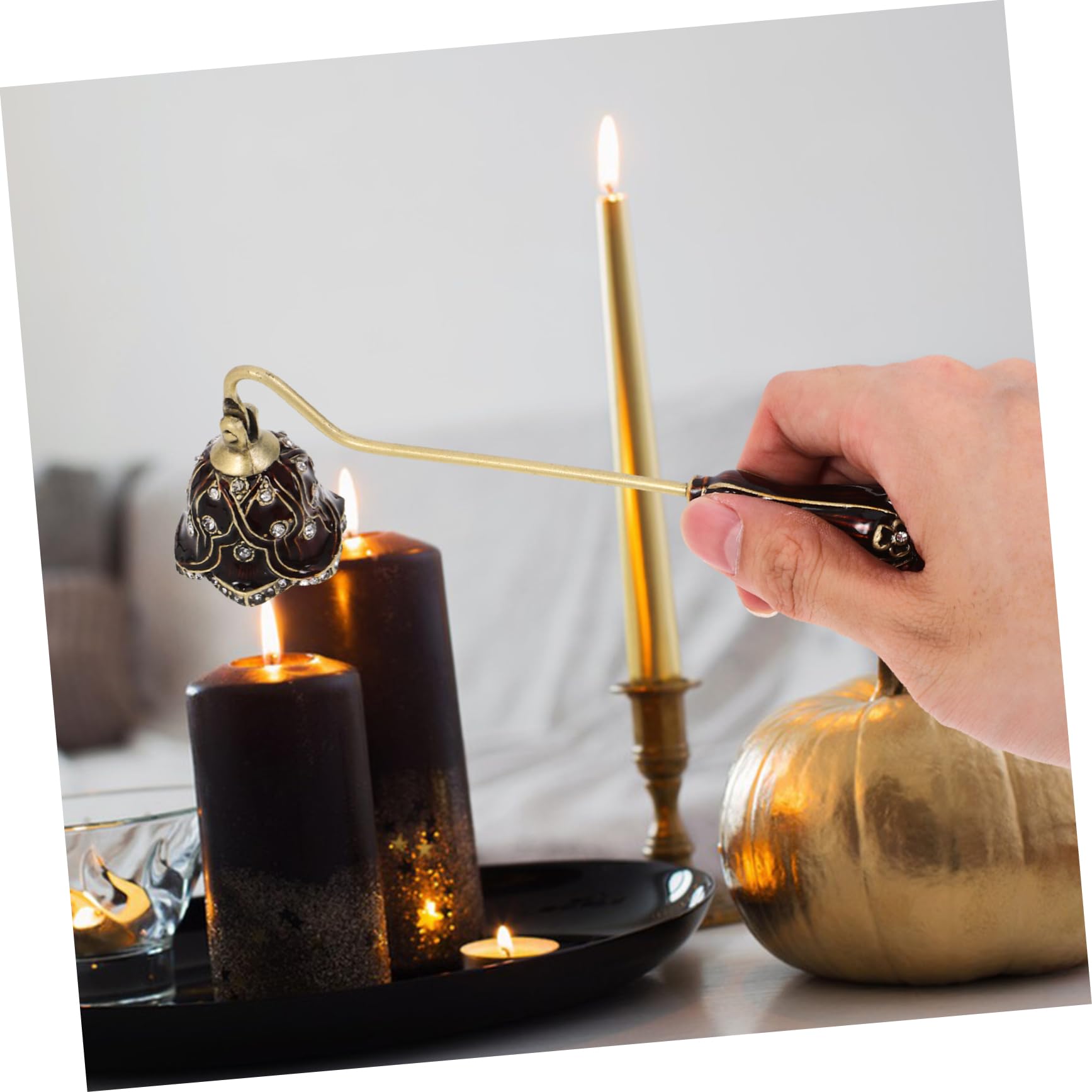 ABOOFAN Candle Snuffer Extinguisher Tool Wick Cover Flame Snuffer for Dinner Candles