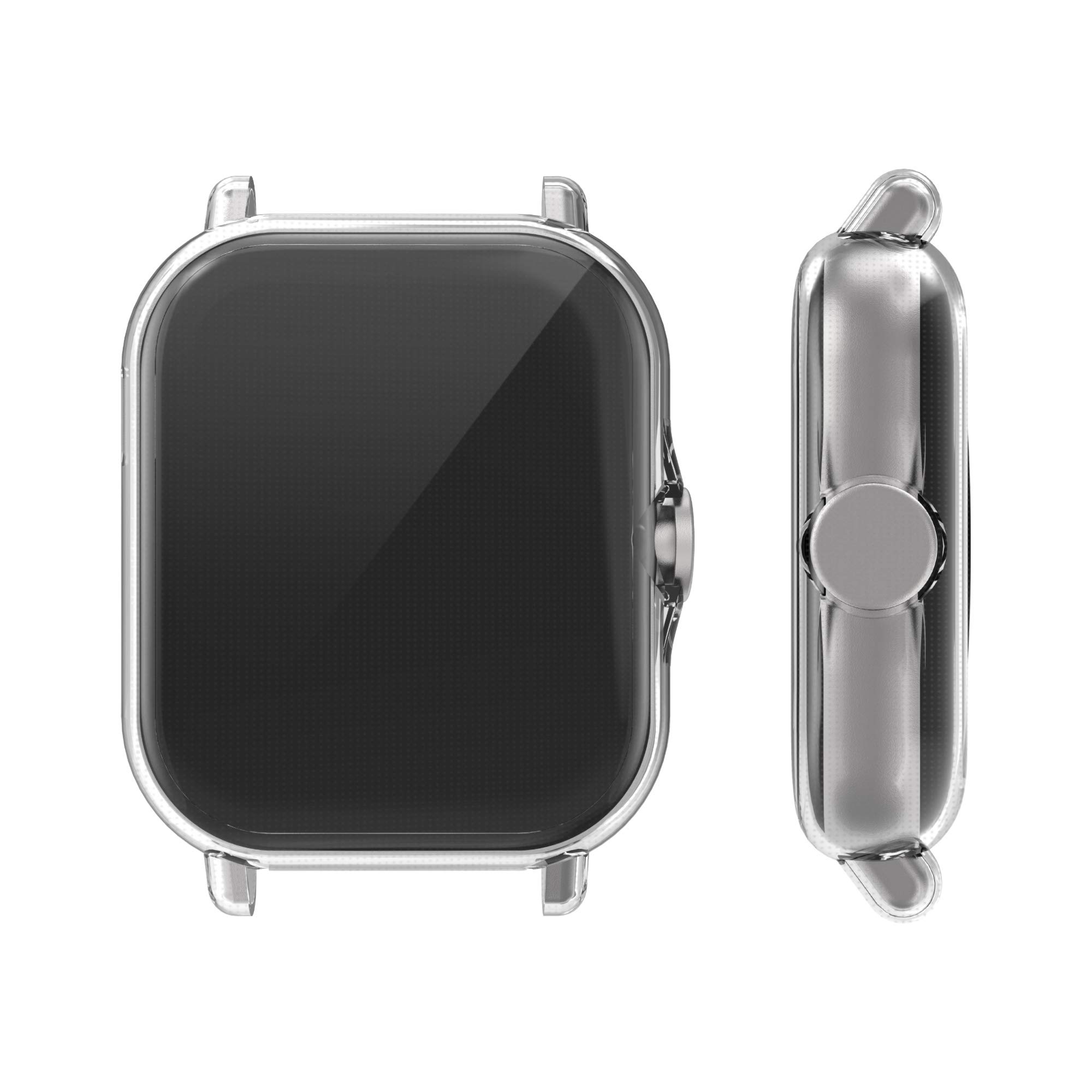 kwmobile Etui kompatybilne z Huami Amazfit GTS 3 / GTS 2 / GTS 2e, 2 x silikonowe etui na monitor aktywności z TPU, przezroczyste