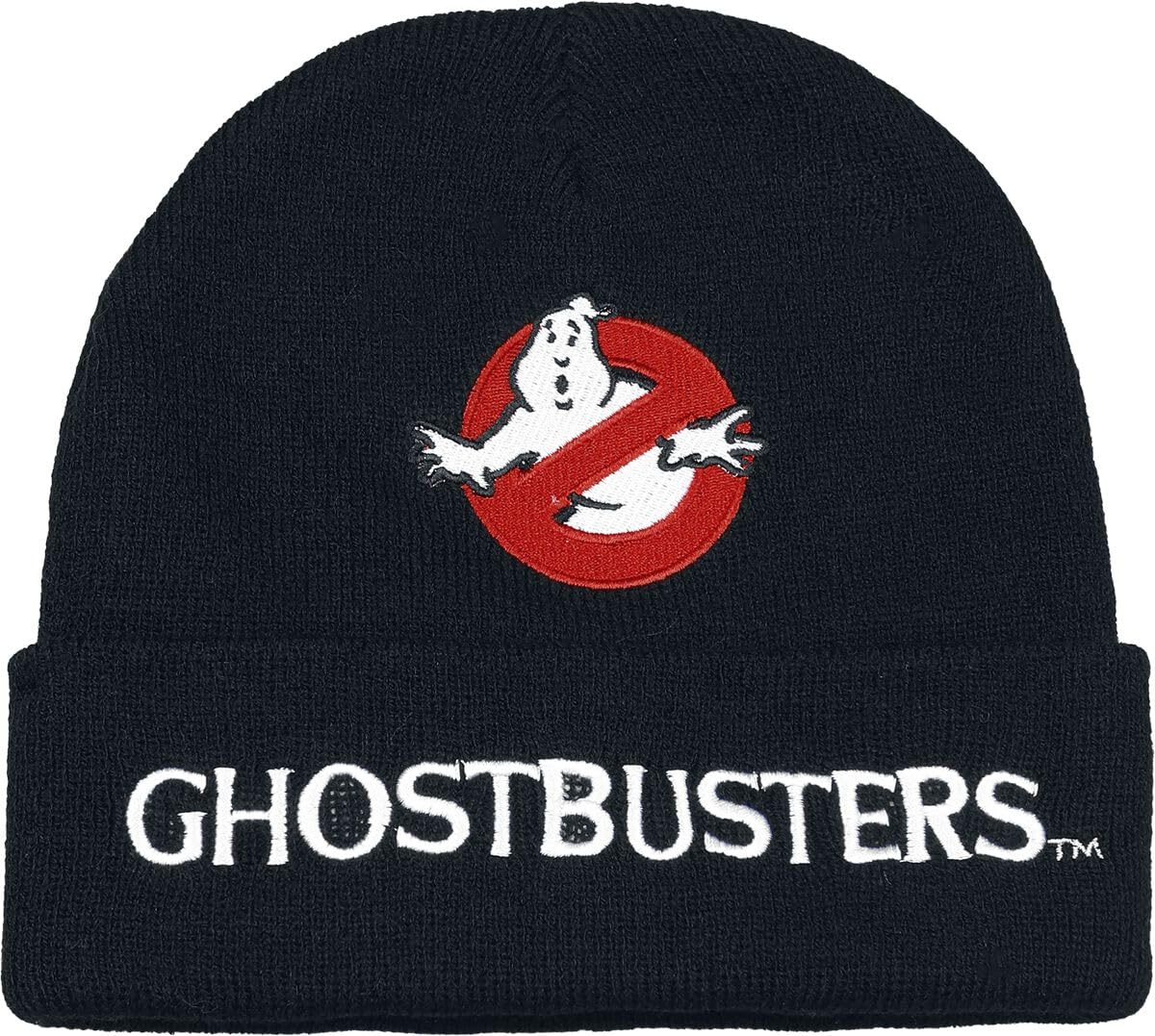 Heroes INC Ghostbusters Beanie | Schwarze Beanie mit Logo - Offiziell lizenziert