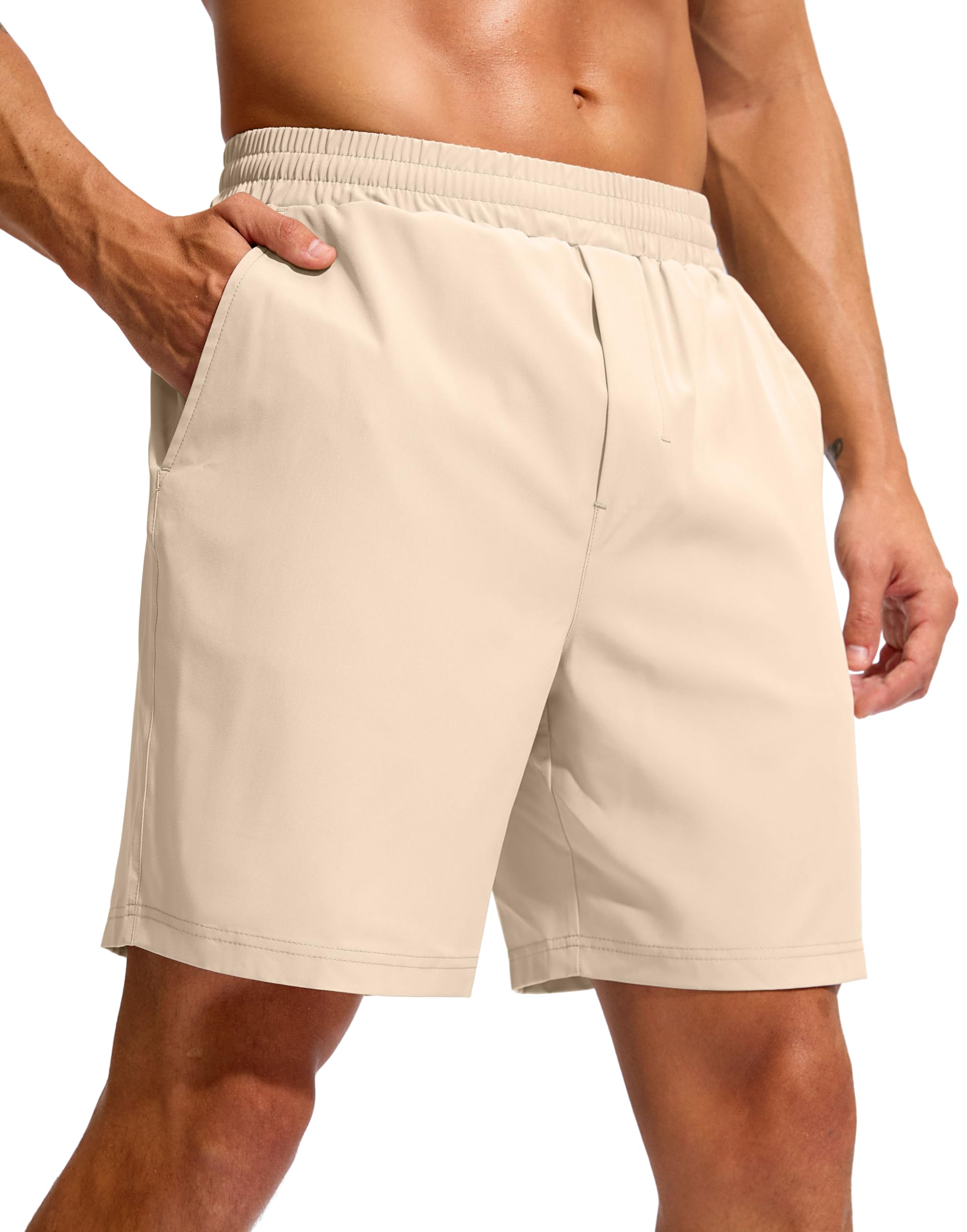Soothfeel Mens Athletic Workout Shorts with Zipper Pocket 5 7 Running Gym Shorts for Men Lightweight Quick Dry