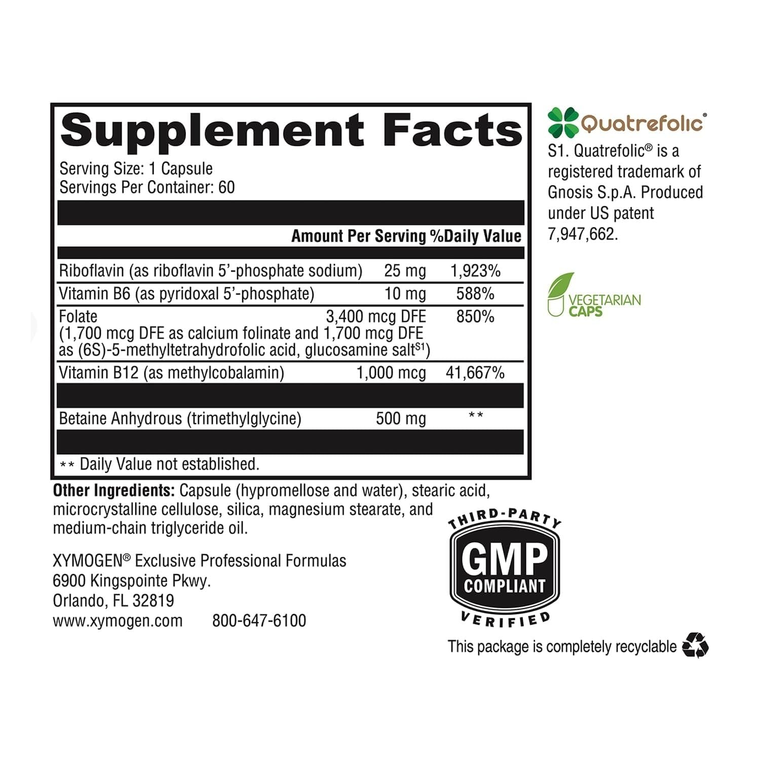XYMOGEN Methyl Protect, 60 Capsules — Amazon image 2