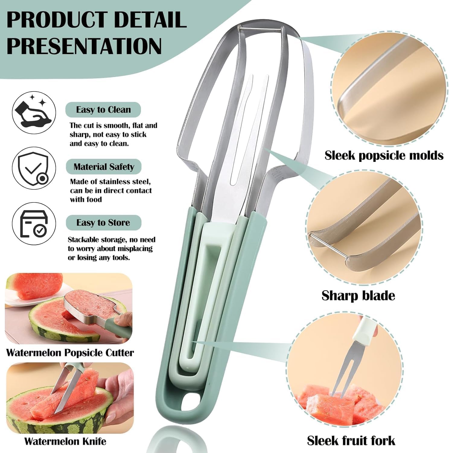 Coupe-pastèque, trancheuse manuelle en acier inoxydable, trancheuse de fruits multifonction, gadget de coupe rapide pour cuisine, fêtes de famille, camping, gadgets de cuisine Coupe-pastèque, trancheuse manuelle en acier inoxydable, trancheuse de fruits multifonction, gadget de coupe rapide pour cuisine, fêtes de famille, camping, gadgets de cuisine
