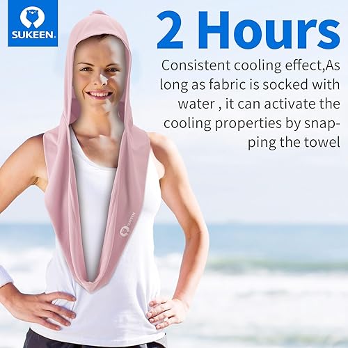 Miniatura 2 de Toalla refrescante con capucha  Mantente fresco y cómodo  Bufanda versátil para el cuello y toalla para la cabeza  Toalla suave y ligera con capucha