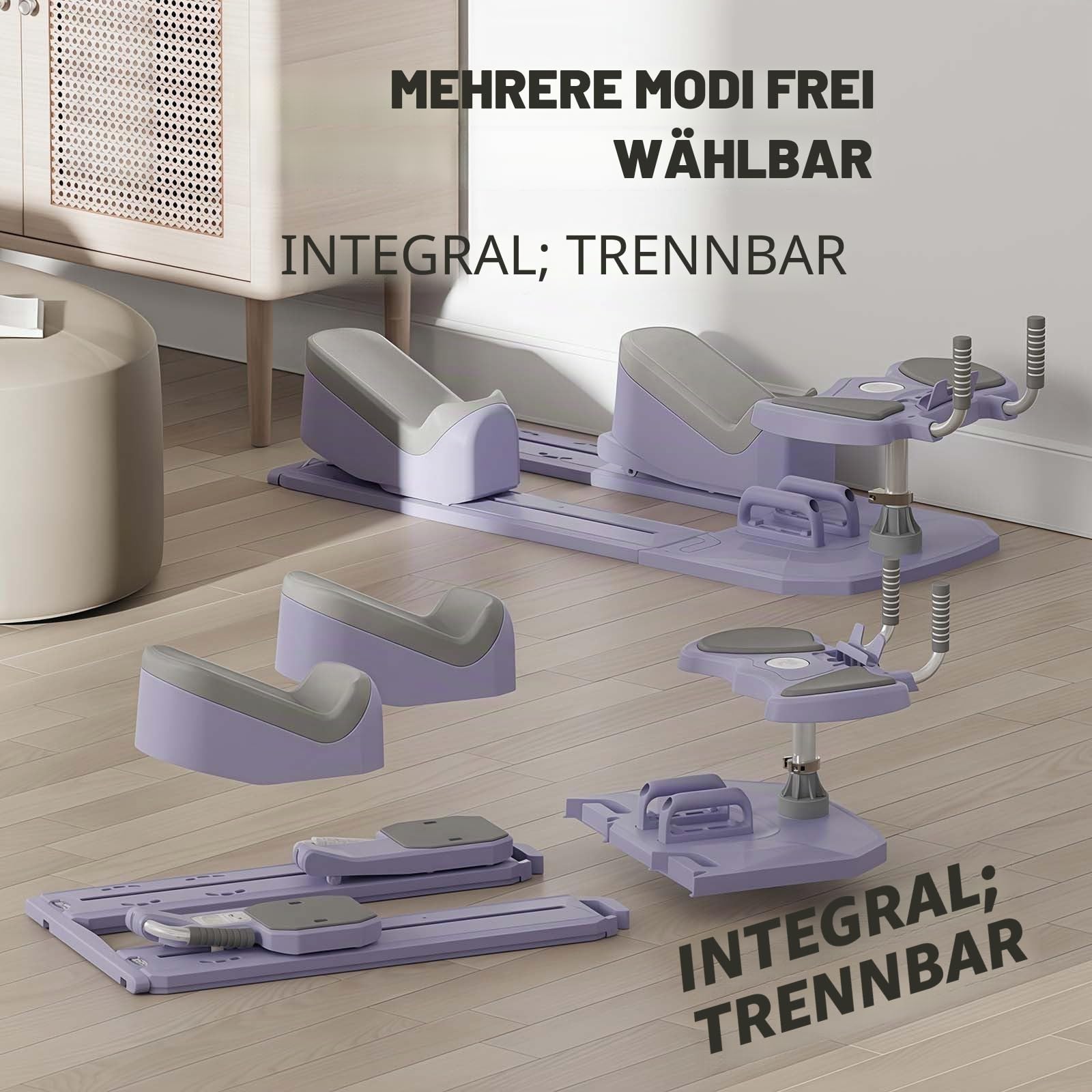 6-in-1 Wirbelsäulentrainer, Taillentrainer, digitaler Timer, Heim-Fitnessgerät für Taillentrainer, Workout, Taillenstraffung, Rücken, Beindehnung