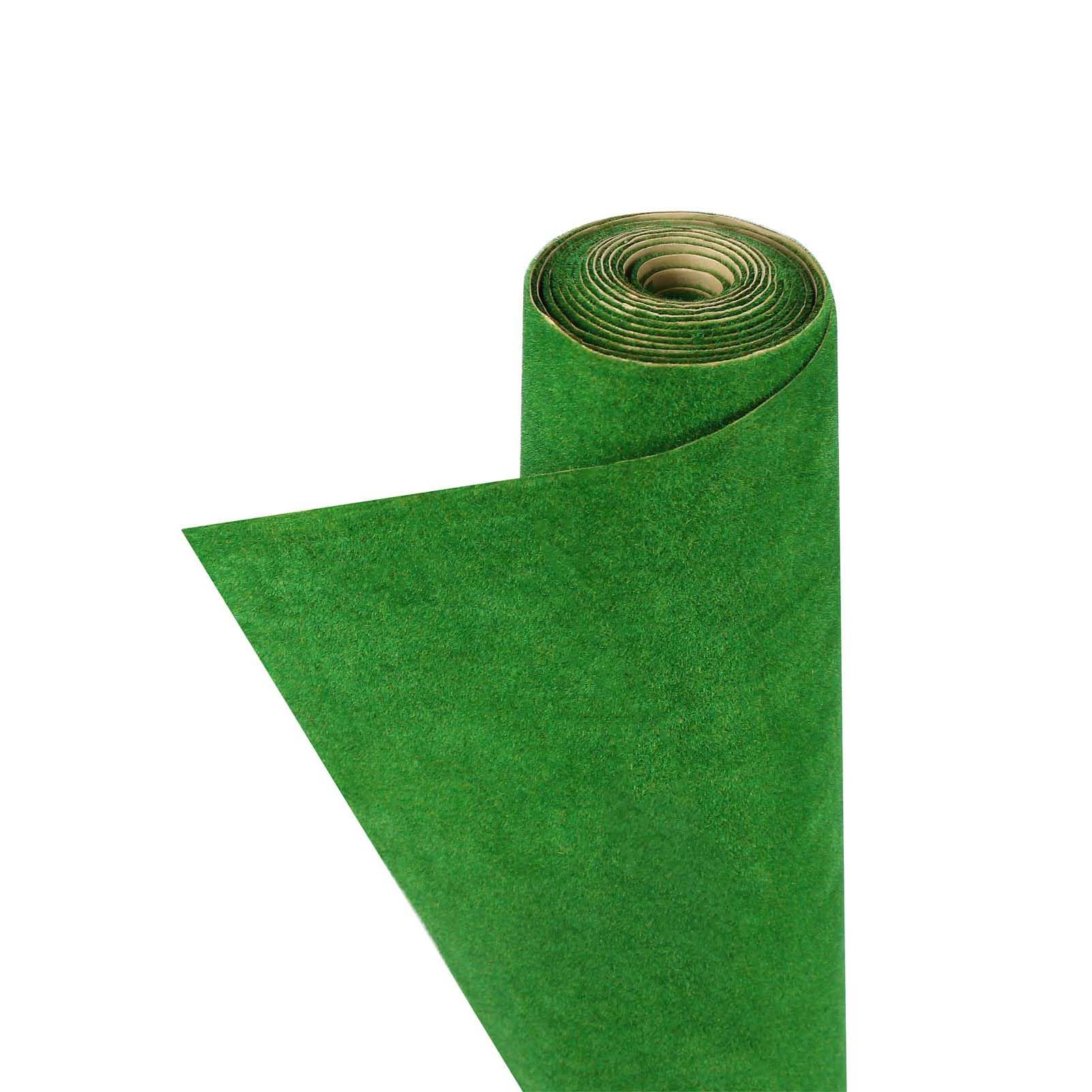 Evemodel Tapis d'herbe miniature 1 m x 2,5 m - Tapis de gazon artificiel miniature pour trace, paysages miniatures (vert foncé)