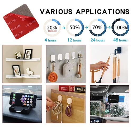 Miniatura 7 de Cinta adhesiva de doble cara resistente, 3M VHB cinta adhesiva fuerte impermeable para puerta interior y exterior, decoración del hogar, automóvil