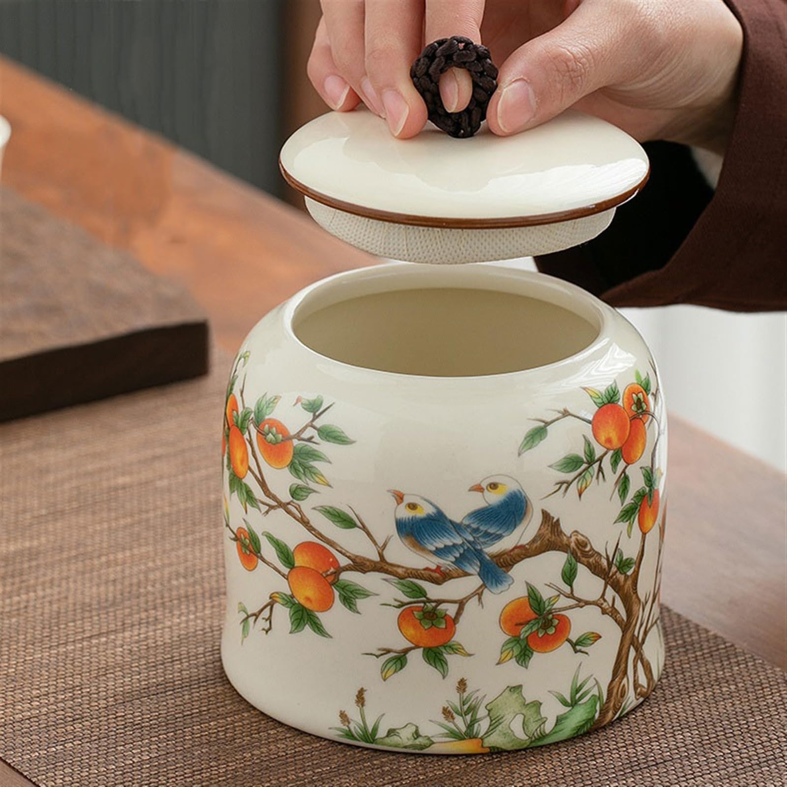 Pojemniki do przechowywania herbaty wysokiej jakości ręcznie malowane ceramiczne puszki na herbatę kuchenne szczelne słoiki do przechowywania ozdoby domowe pojemniki na herbatę