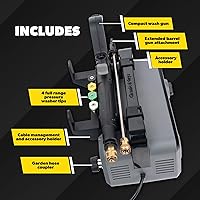 Vista 7 de Chemical Guys Electric Pressure Washer PM2000 PRO – 2030 PSI, 1.77 GPM, 25’ Flex Hose, Compact Design, 360° Casters, Standard Connections, Cable