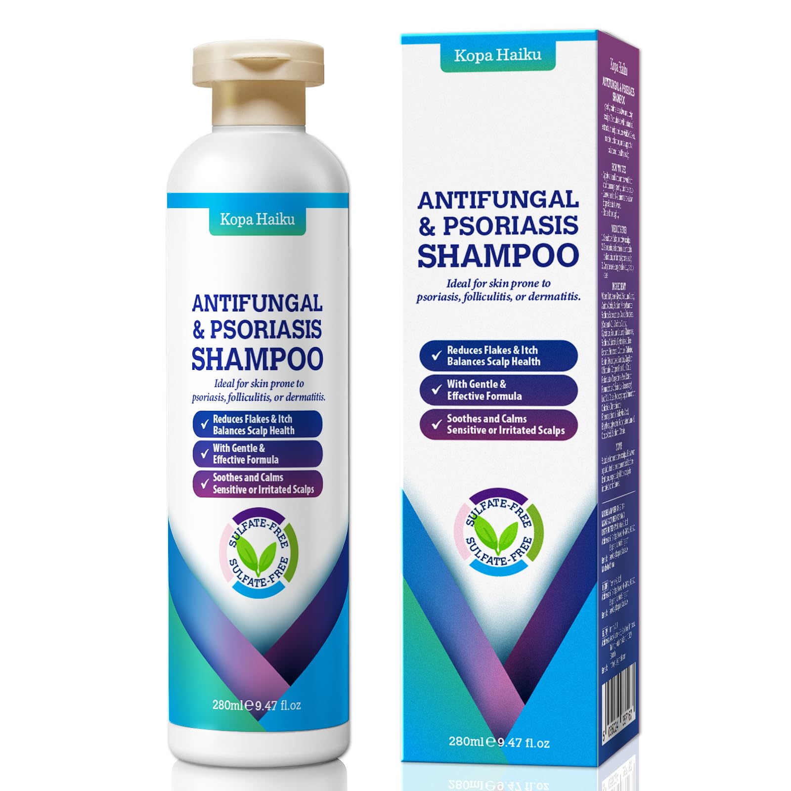 Psoriasis & Seborrheic Dermatitis Scalp Shampoo: Folliculitis Shampoo and Anti-Dandruff Cleanser for Itchy, Redness-Prone Scalp – Sulfate Free, with Salicylic Acid, Ginger oil & Rosemary Oil, 280ml 9.47 Fl Oz (Pack of 1)