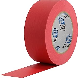 ProTapes Pro 46 Crepe Paper Masking Tape, 60 Yds Length X 1" Width, Red (Pack of 1)