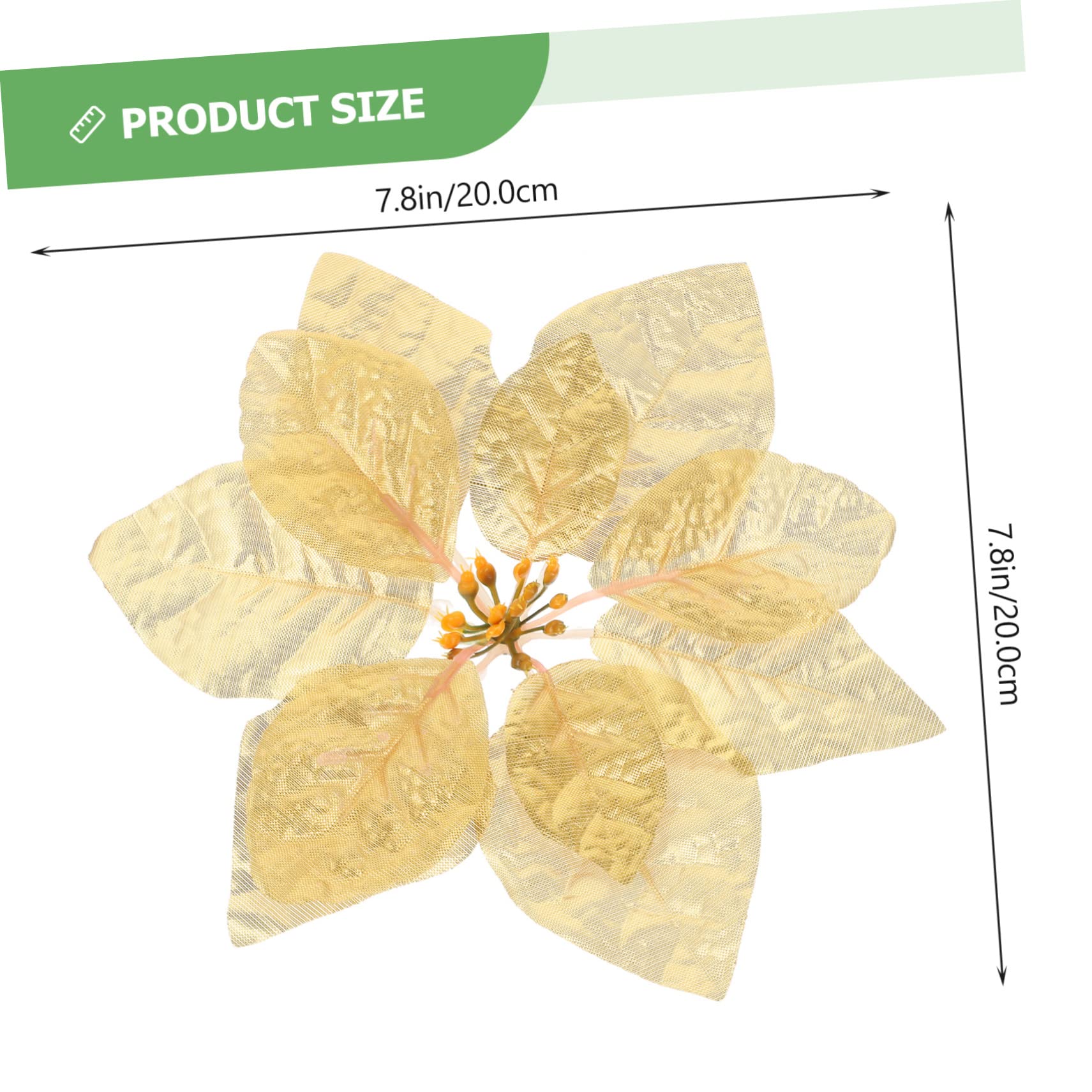 Cabilock 84piezas Flores Artificiales De Poinsettia para Decoración Navideña Flores Falsas para Árboles y Guirnaldas Decoración De Navidad Sin Olor