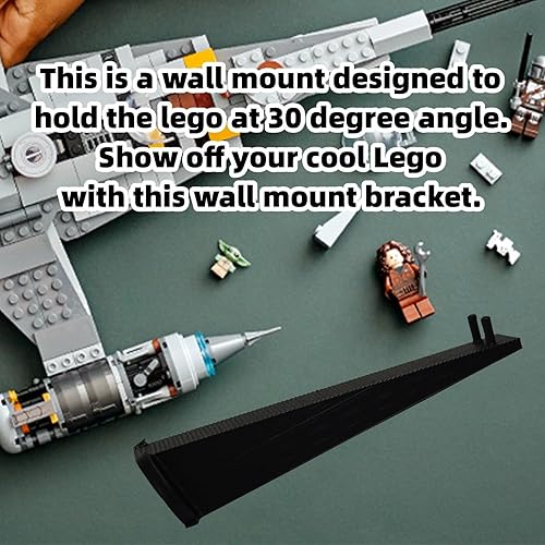 Miniatura 4 de TEYOUYI Soporte de pared para Star Wars Lego 75325 N-1 Starfighter of The Mandalorian Black