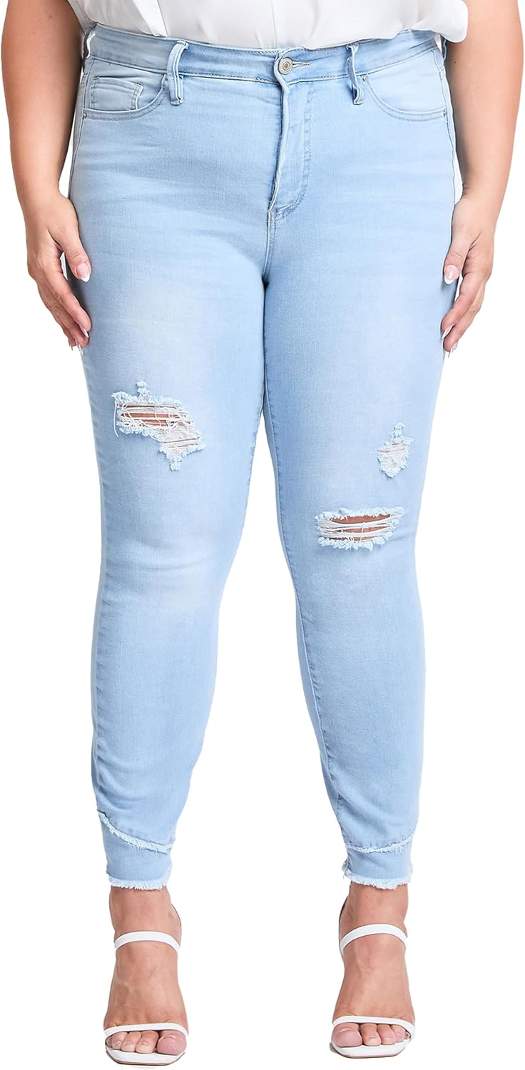 Royalty for Me Women's Royalty for Me Women's Plus Size Sustainable High Rise Skinny Ankle Jeans