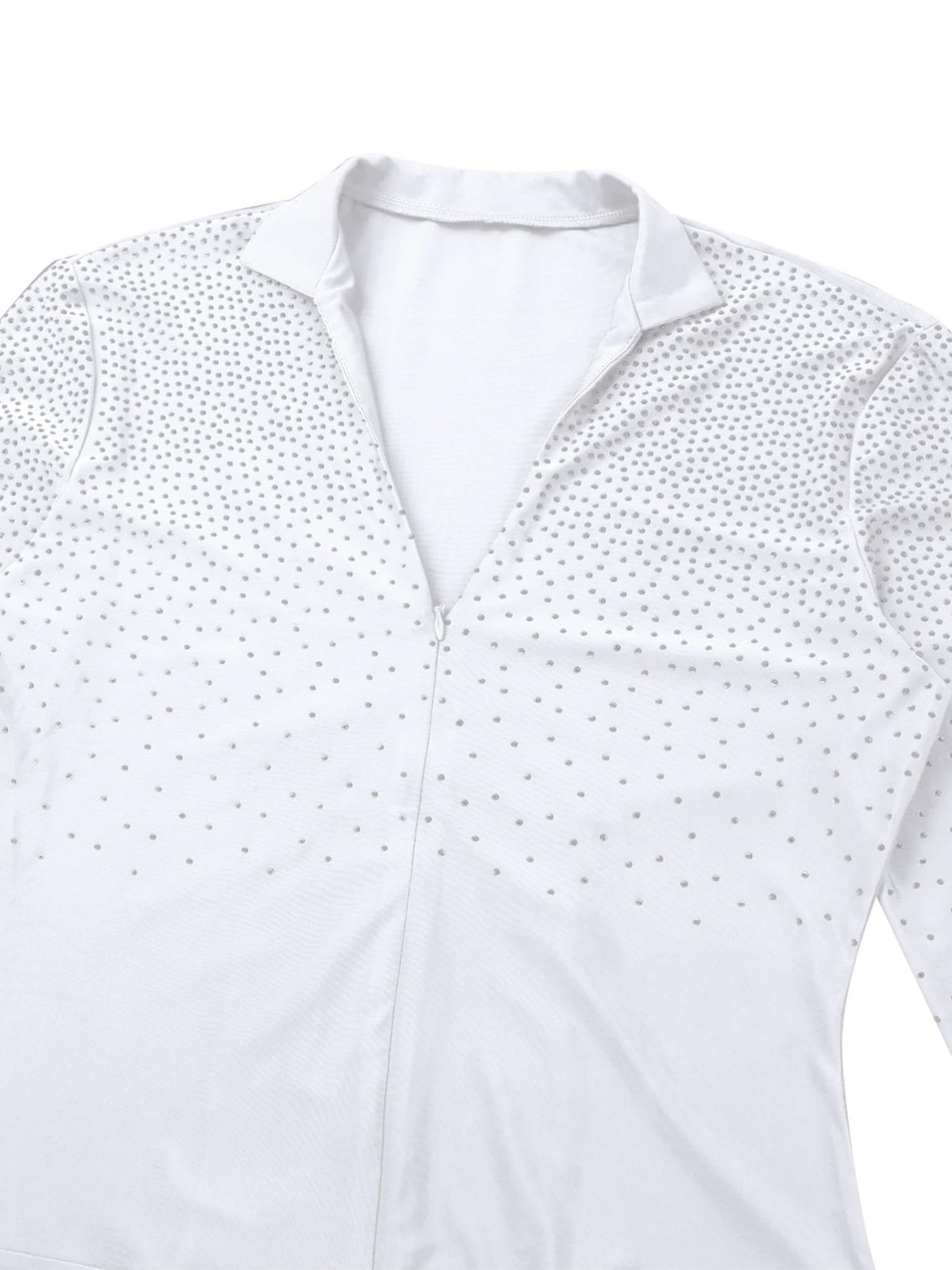 Alvivi Body Uomo Danza Latino Camicia e Pantaloni con Frange da Danza Classica Moderna Abito da Ballo Salsa Tago Bodysuit da Pattinaggio Artistico Dancewear