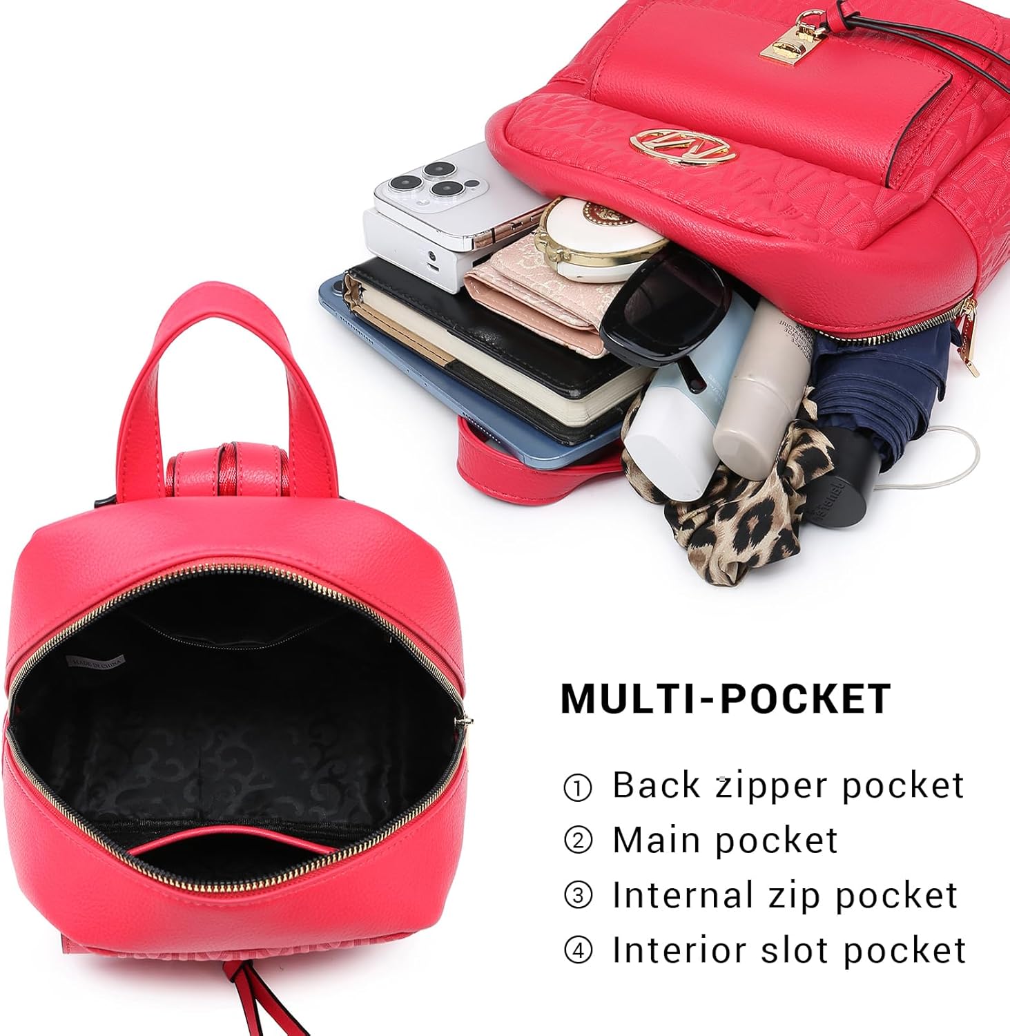 MKP Ladies Small Backpack Purse for Women Fashion Daypacks Purse Shoulder Bag with Charm Tassel - Image 4
