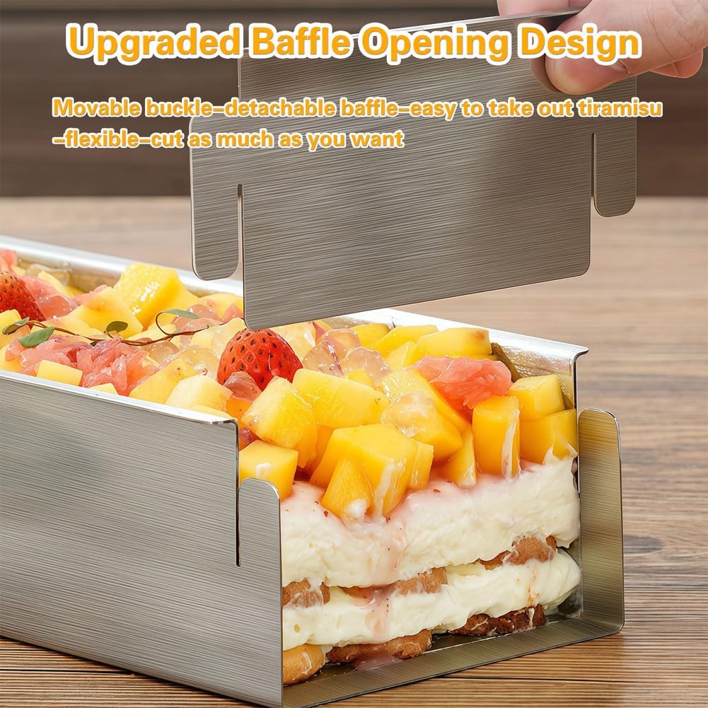 Rechteckige Kuchenform, Antihaft-Tiramisu-Formen, Aluminium-Legierung, Backblech für Tiramisu-Käsekuchen, verstellbare Kuchenform