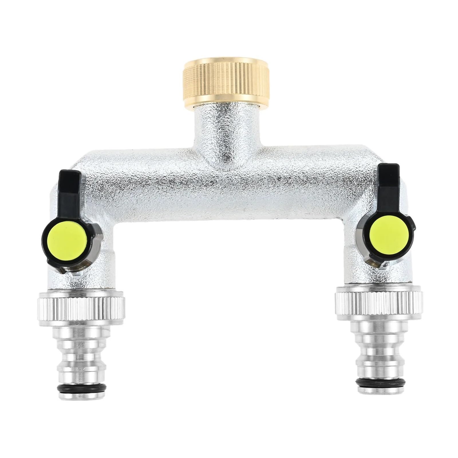 BNGDFDGH 2-Way Tap Water Distributor 3/4 Inch Connection with Shut-Off Valves for Adjusting and Shutting The Flow