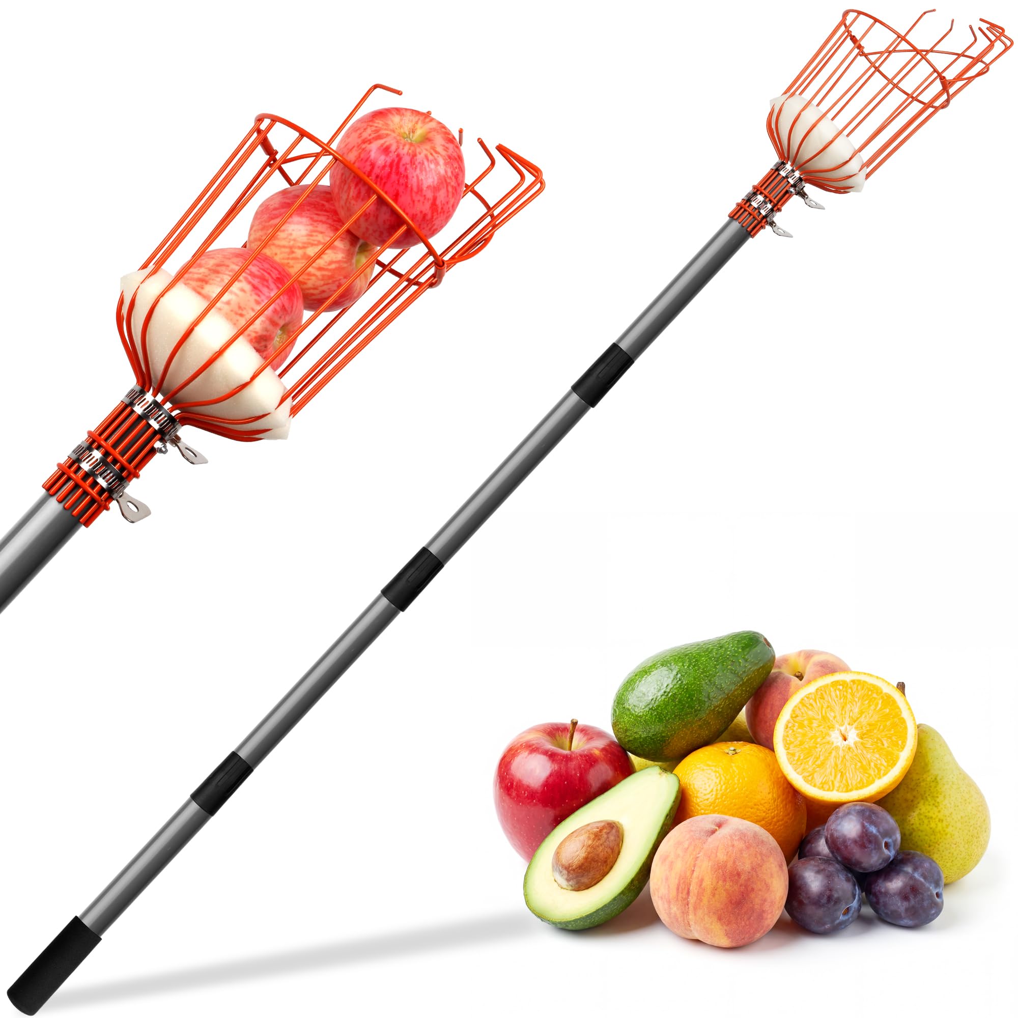 Fruit Picker Pole with Basket - Harvest Easy! -9 Fruit Picker Pole with Basket - Harvest Easy! -9