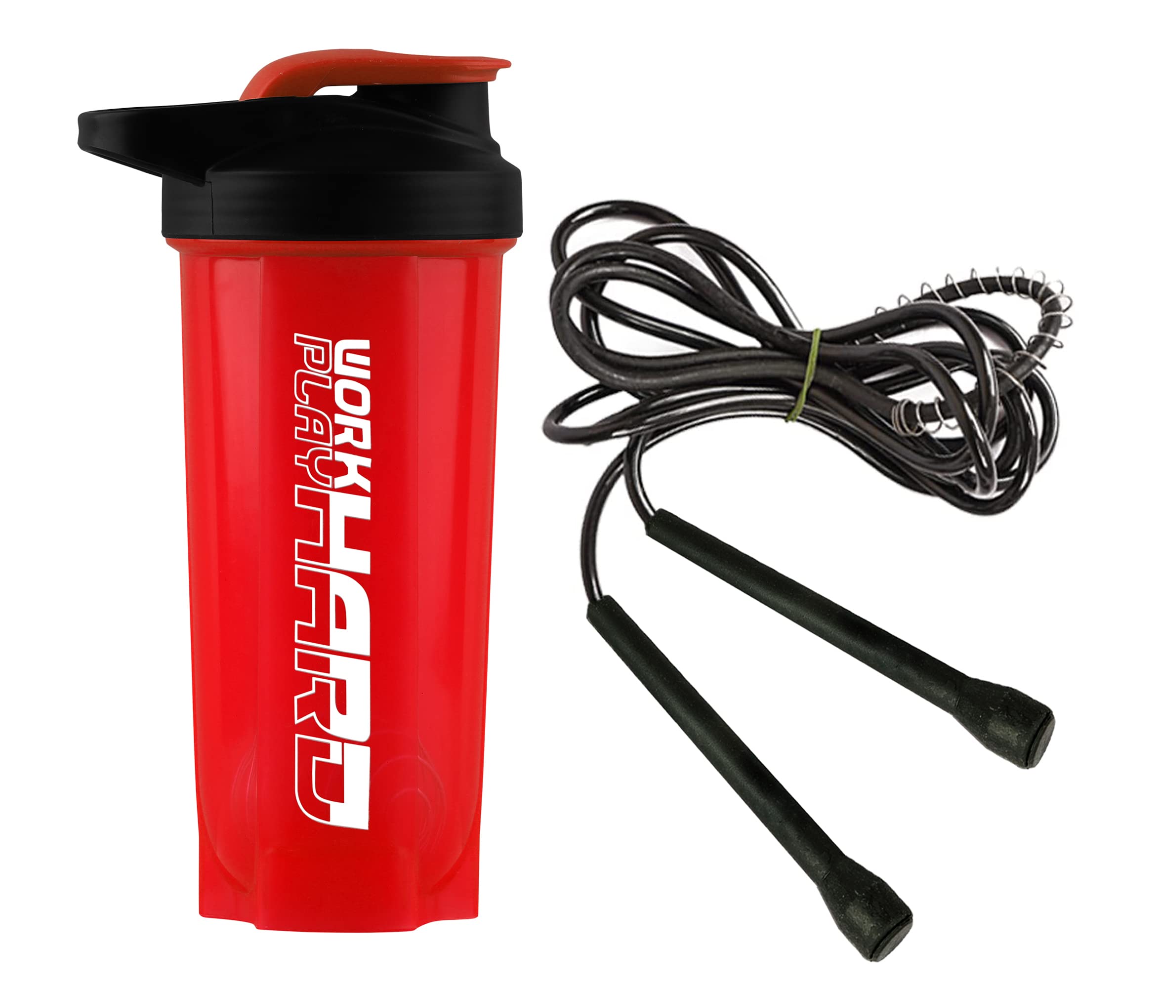 COOL INDIANS Gym Shaker Bottle and Gym Skipping Rope for Boys and Girls./ Fitness and Strength Training Rope/Protein Shaker/Leakproof Shaker, (Pack of 2). (RED) (B0BW99P8J4) Amazon Price History, Amazon Price Tracker