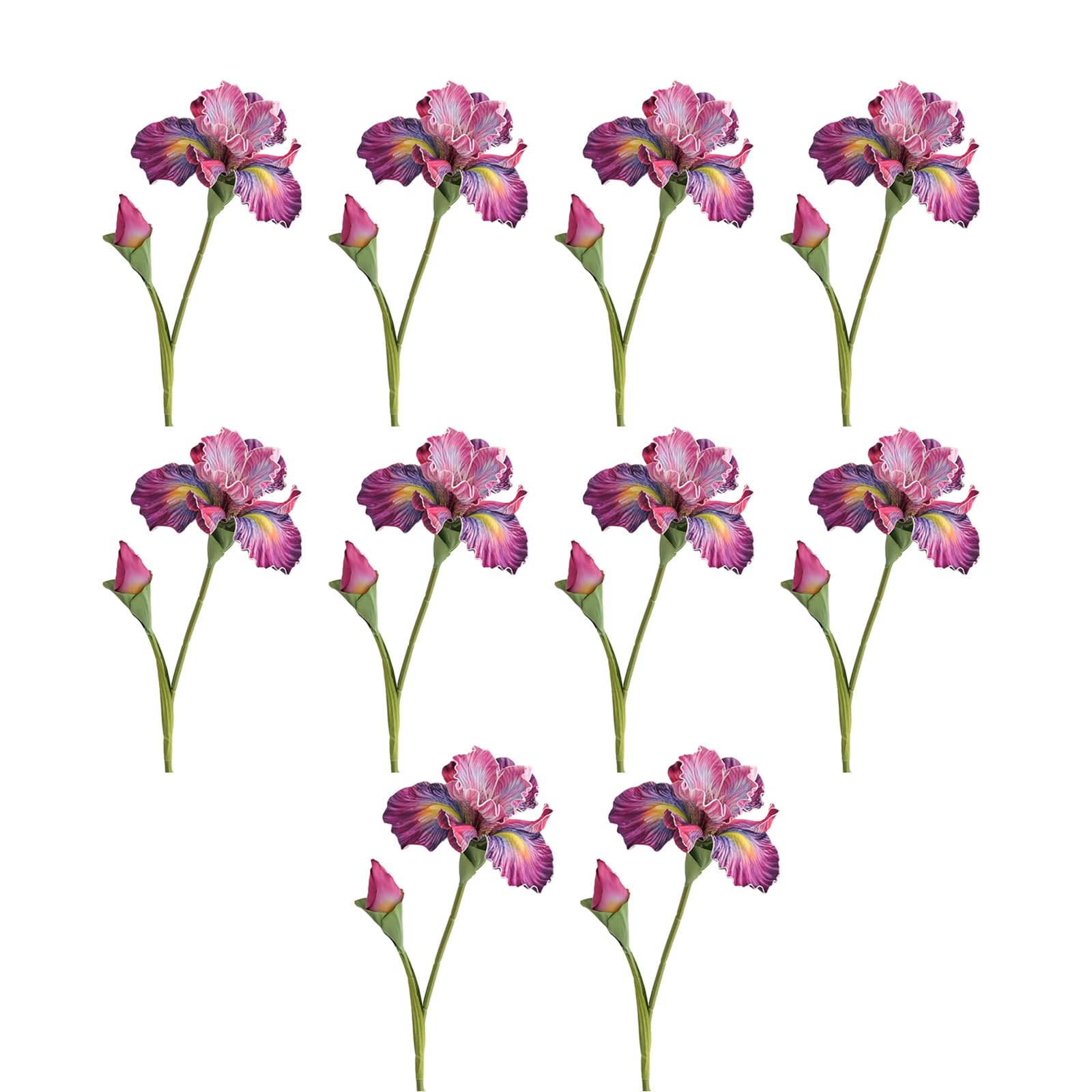 HDOYTXXM 10PCS Artificial Flower 17.7Inch High for Wedding Bouquets Table Centerpieces Home Decoration Vase Arrangement Realistic Flower Arrangements