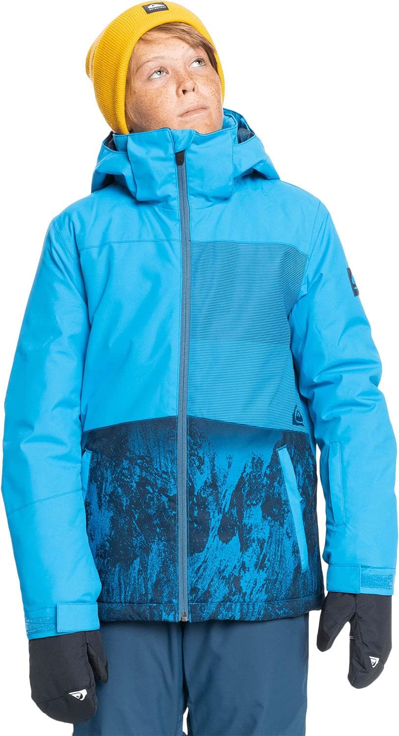 Quiksilver Silvertip Kids Jacket Brilliant Blue Parafinum Sz M (12)