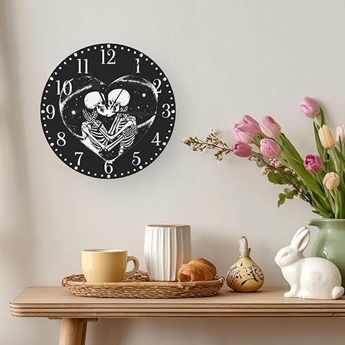 Vista 47 de KiuLoam Reloj de pared redondo de elefante africano, silencioso, sin tictac, funciona con pilas, fácil de leer para estudiantes, oficina, escuela