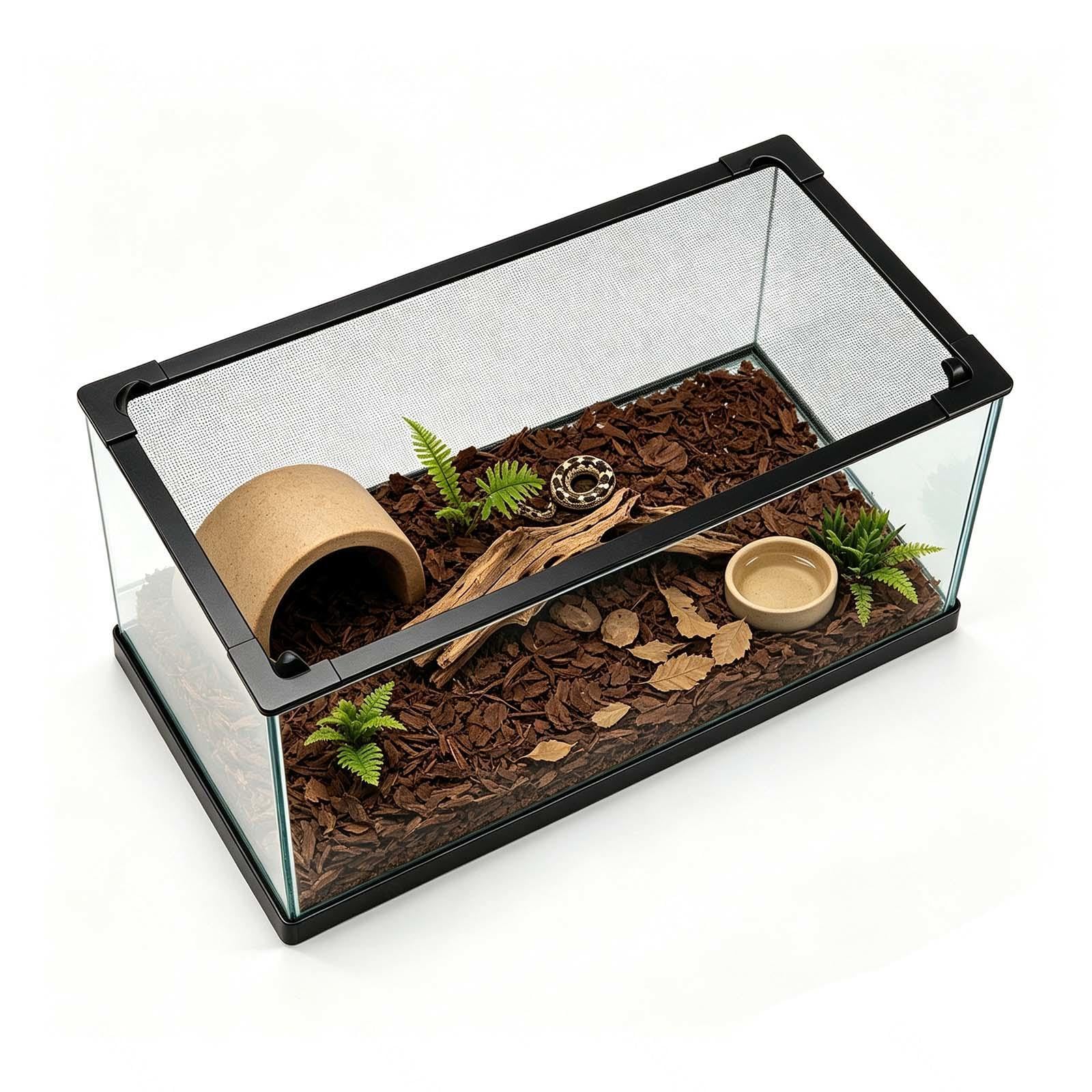Magnetisches Aquarium Anti Spring Netz Einfache Installation Anti Sprung Design Zuschneidbar für randlose, Gebogene Bogenfront-Aquarien