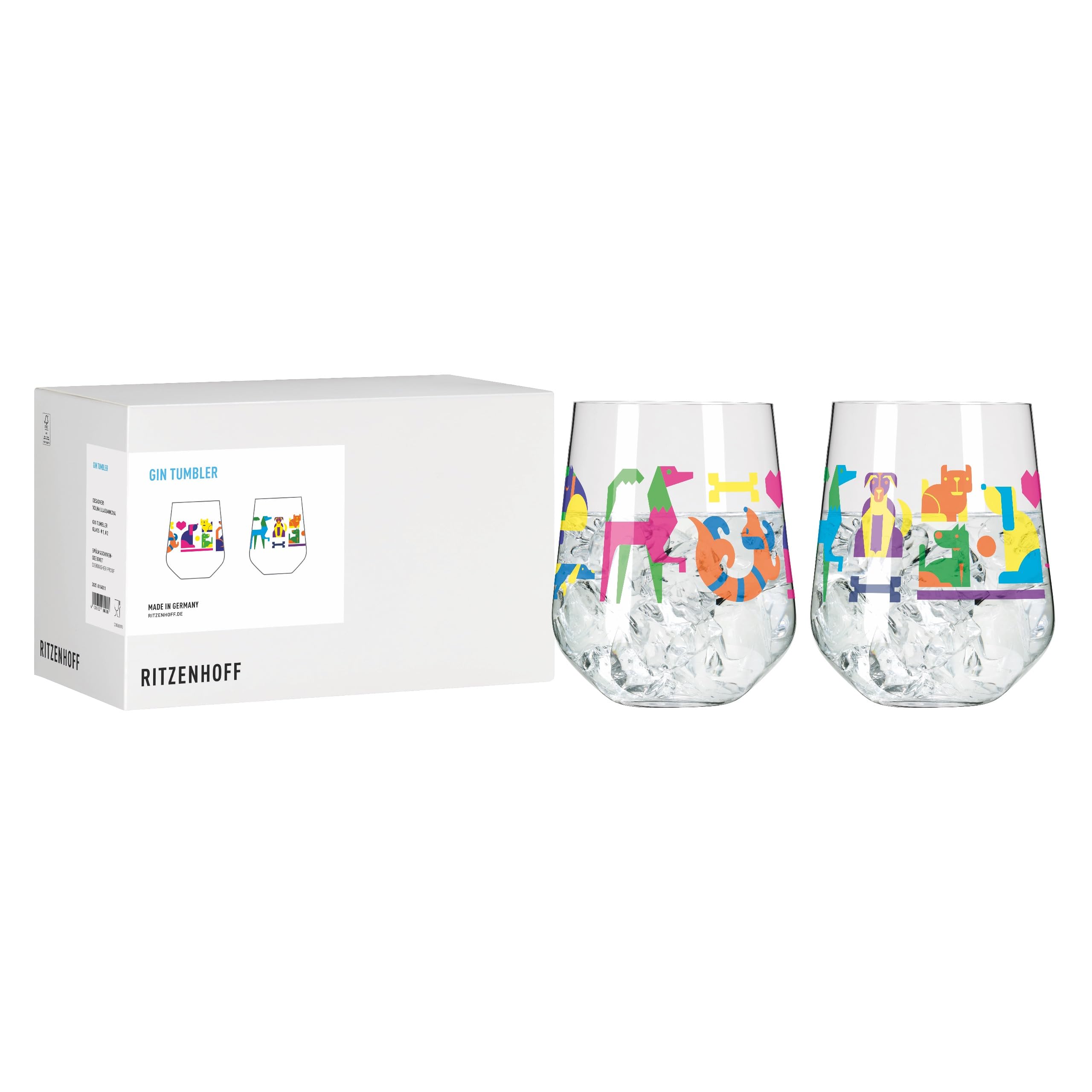 RITZENHOFF Cocktail-Glas 500 Ml - Dackel Mit Sonnenbrille Motiv - Made In Germany