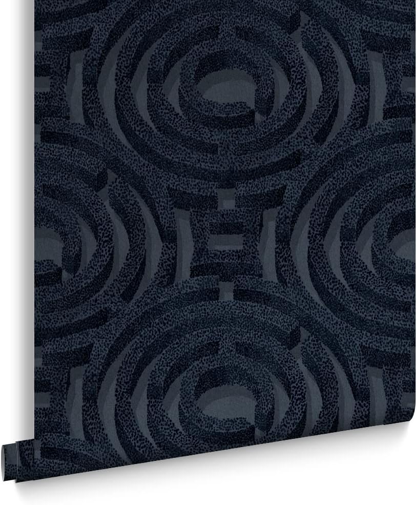 Graham & Brown Alcazar Geometric Navy Wallpaper