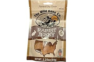 Rabbit Jerky Natural Dog Treats, Made in The USA