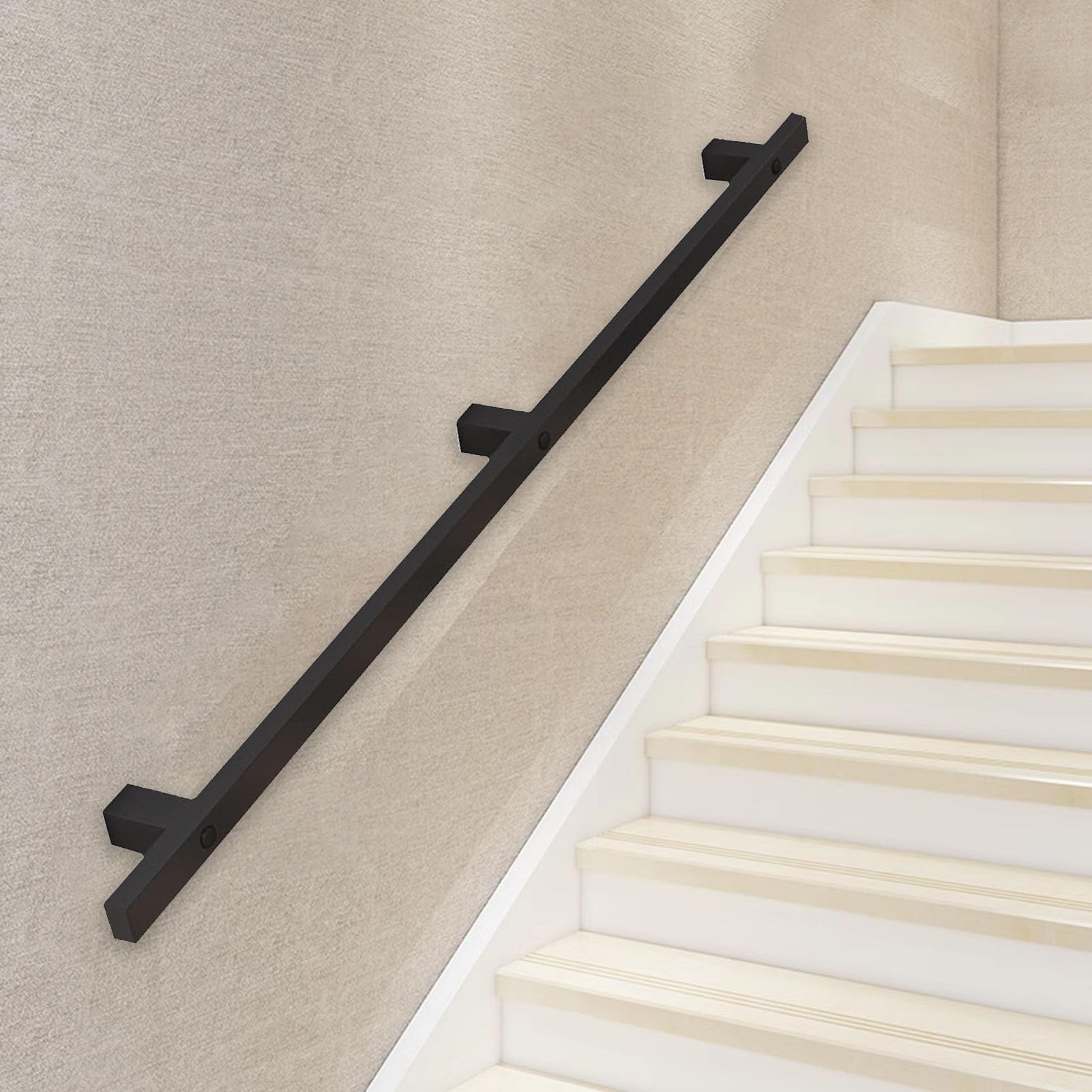 Rampe d'escalier extérieure pour éviter les chutes sur marches humides