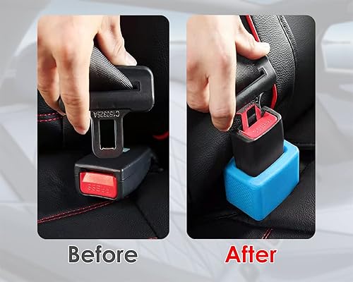 Miniatura 6 de DS. DISTINCTIVE STYLE Soporte para cinturón de seguridad Accesorios de cinturón de seguridad de fácil acceso para niños 2 piezas (azul)