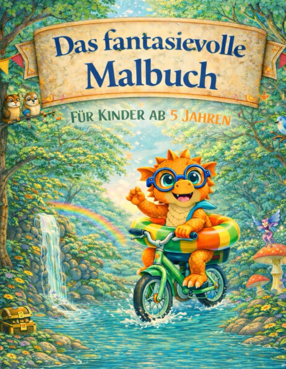 Fantasievolles Malbuch des kleinen Drachen Finn: Ein fantasievolles Malabenteuer für Kinder ab 5 Jahren