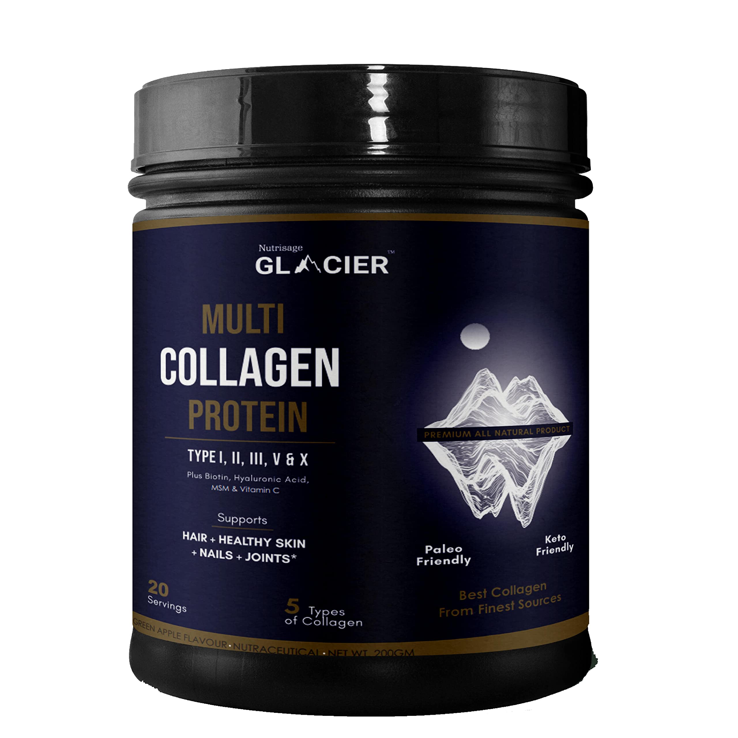 See full amazon price history chart for Nutrisage Glacier Multi Collagen Type I,II,III,V & X Protein Powder,MSM,Vitamin C - Supports Joints, Skin and Nails 200 gm - Pack of 2 Nutrisage Glacier Multi Collagen Type I,II,III,V & X Protein Powder,MSM,Vitamin C - Supports Joints, Skin and Nails 200 gm - Pack of 2 (B09FK74DTQ) Amazon Price History, Amazon Price Tracker