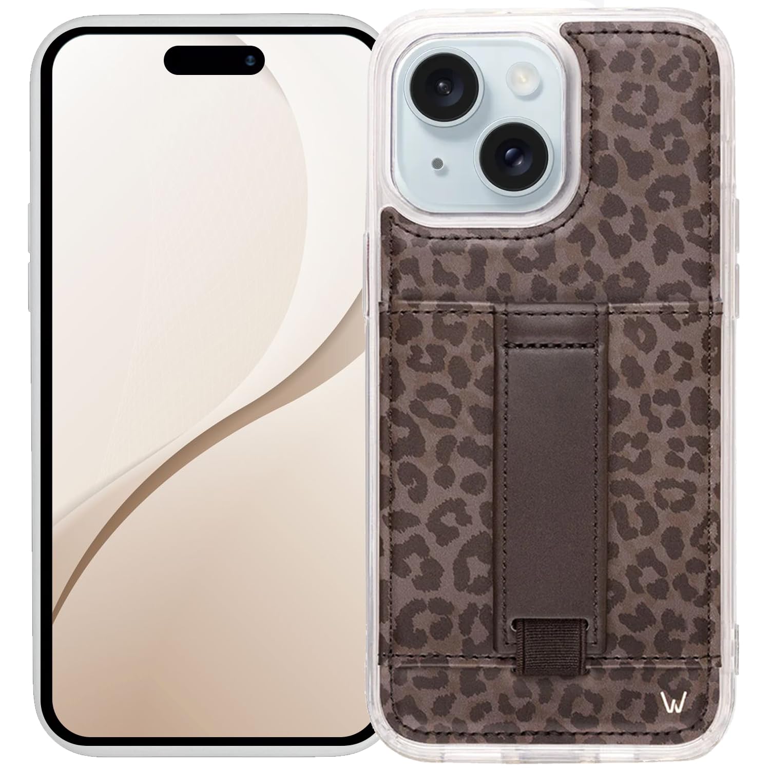 Walli Cases for iPhone 13 Case Aesthetic Wallet Phone Case Card Holder, Securely Holds up to 2 Cards - Cute, Trendy Phone Cover for Women, fits iPhone