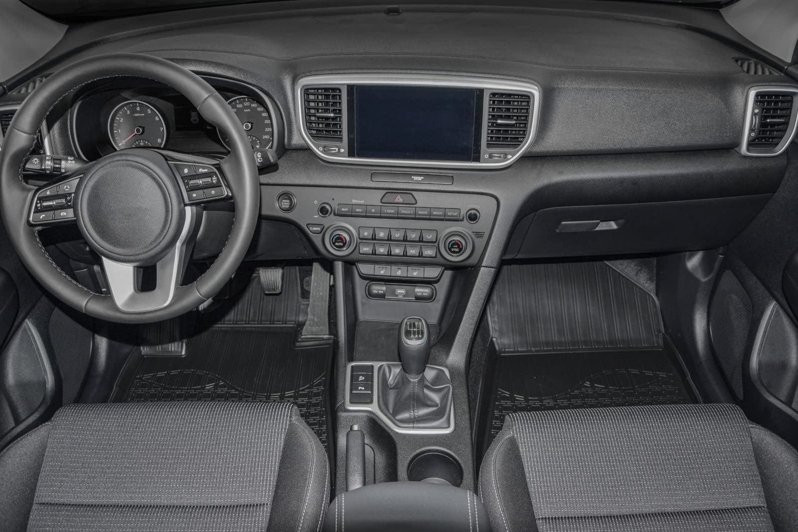 J&J AUTOMOTIVE | 3D Tappeti Tappetini Auto In TPE Gomma Su Misura Per Sportage 5 (NQ5) dal 2022, 4 pezzi, Con Bordo Alto, Nero, Antiscivolo, Inodore