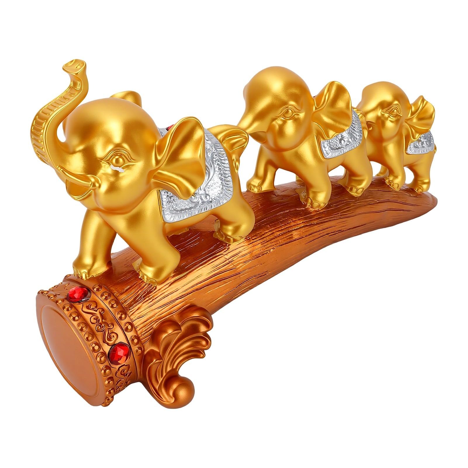 Luocute Elefanten-Ornament aus Kunstharz, 32 cm, Handgefertigte Figur